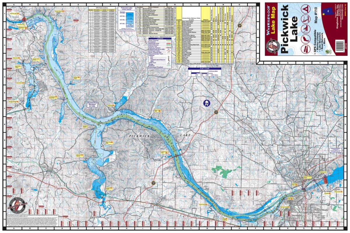 Tennessee & Alabama Lake Maps