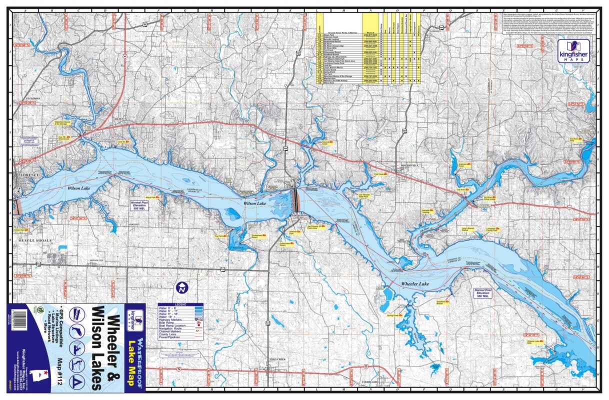 Tennessee & Alabama Lake Maps