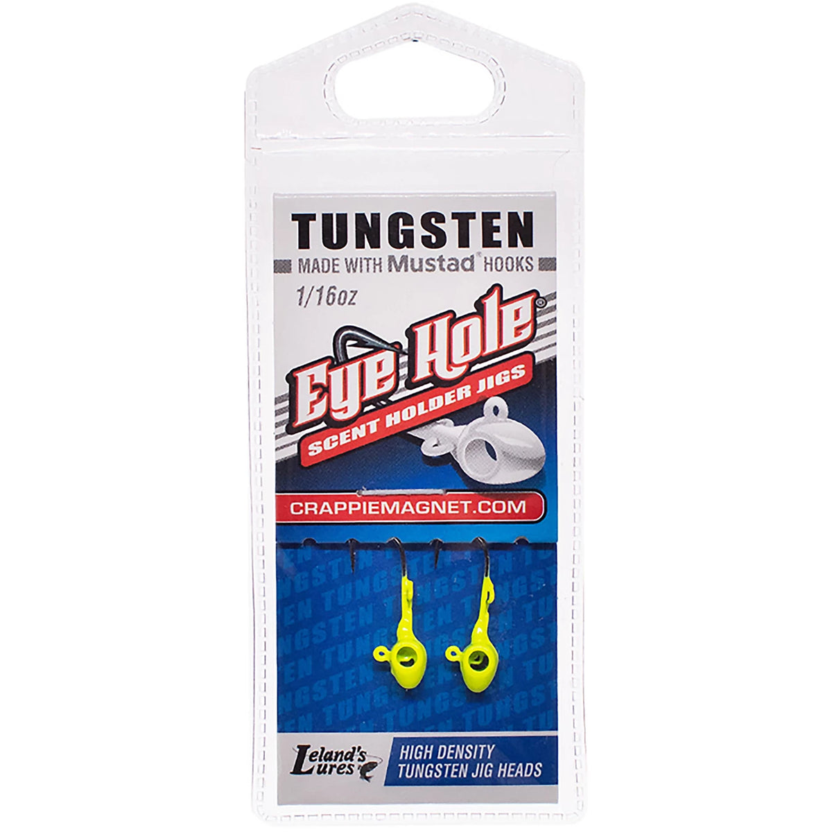 Leland’s Lures Crappie Magnet Tungsten Eye Hole Jighead 1/16oz | 2-Pack