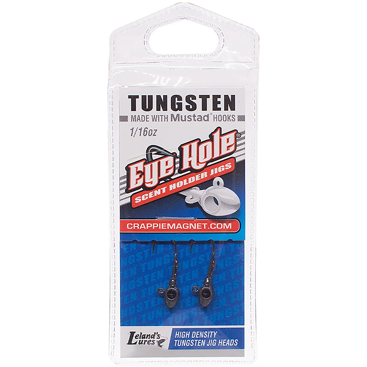 Leland’s Lures Crappie Magnet Tungsten Eye Hole Jighead 1/16oz | 2-Pack