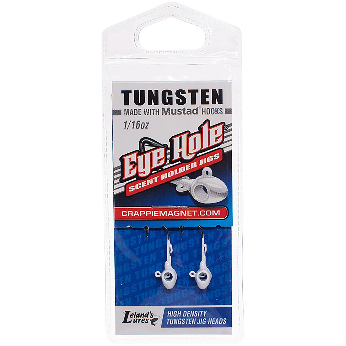 Leland’s Lures Crappie Magnet Tungsten Eye Hole Jighead 1/16oz | 2-Pack