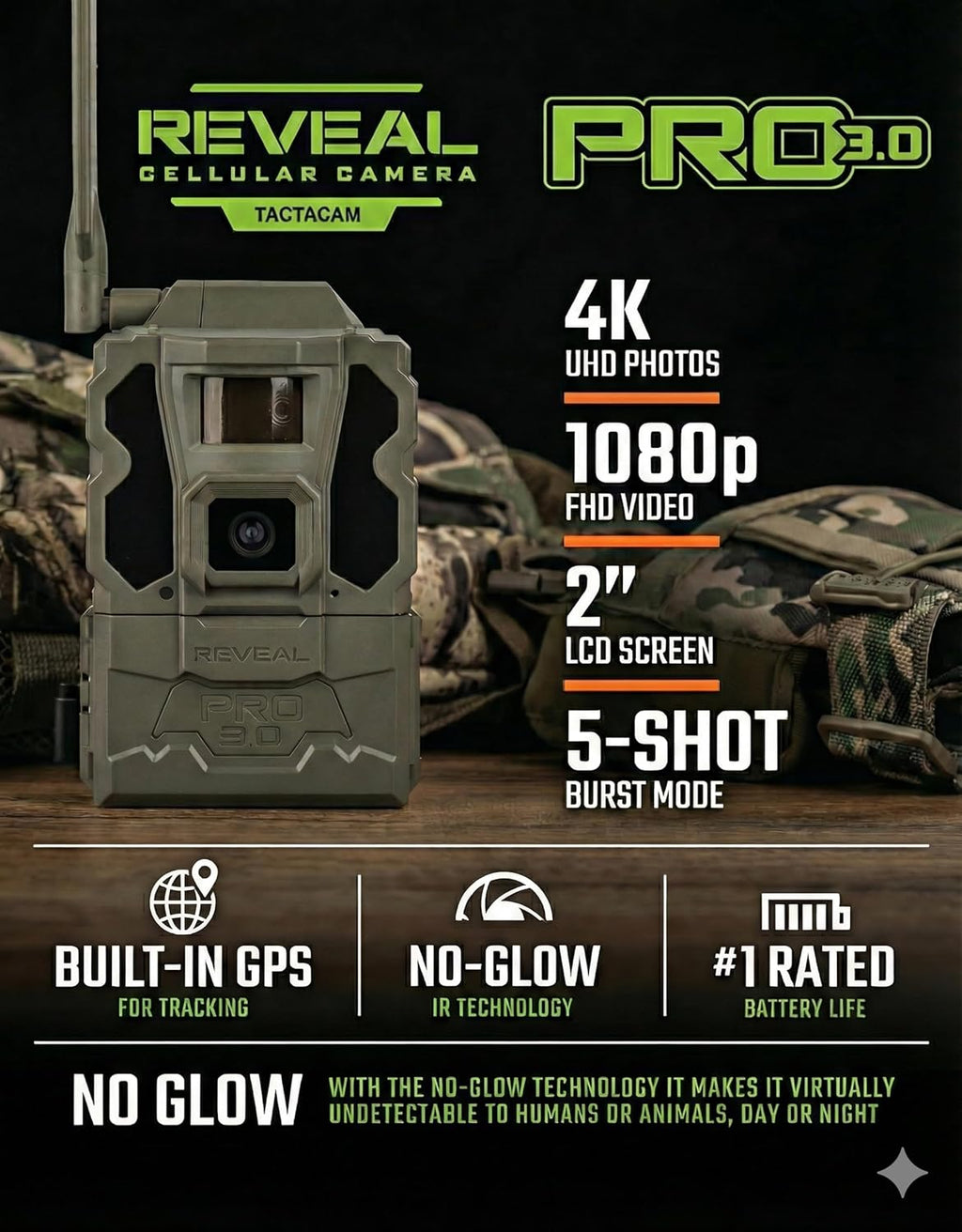 Tactacam REVEAL Pro 3.0 Cellular Trail Camera