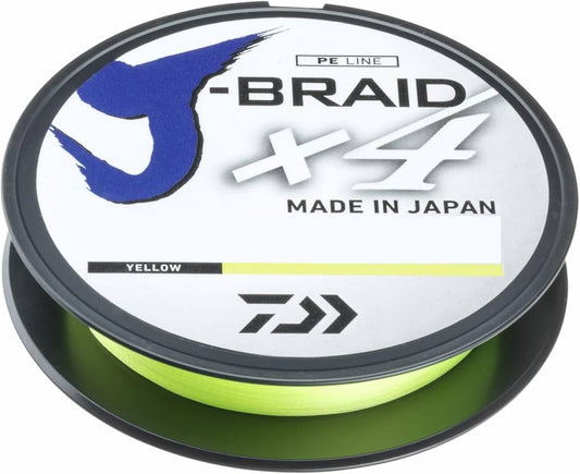 Daiwa J-BRAID X4  Yellow 150 YD
