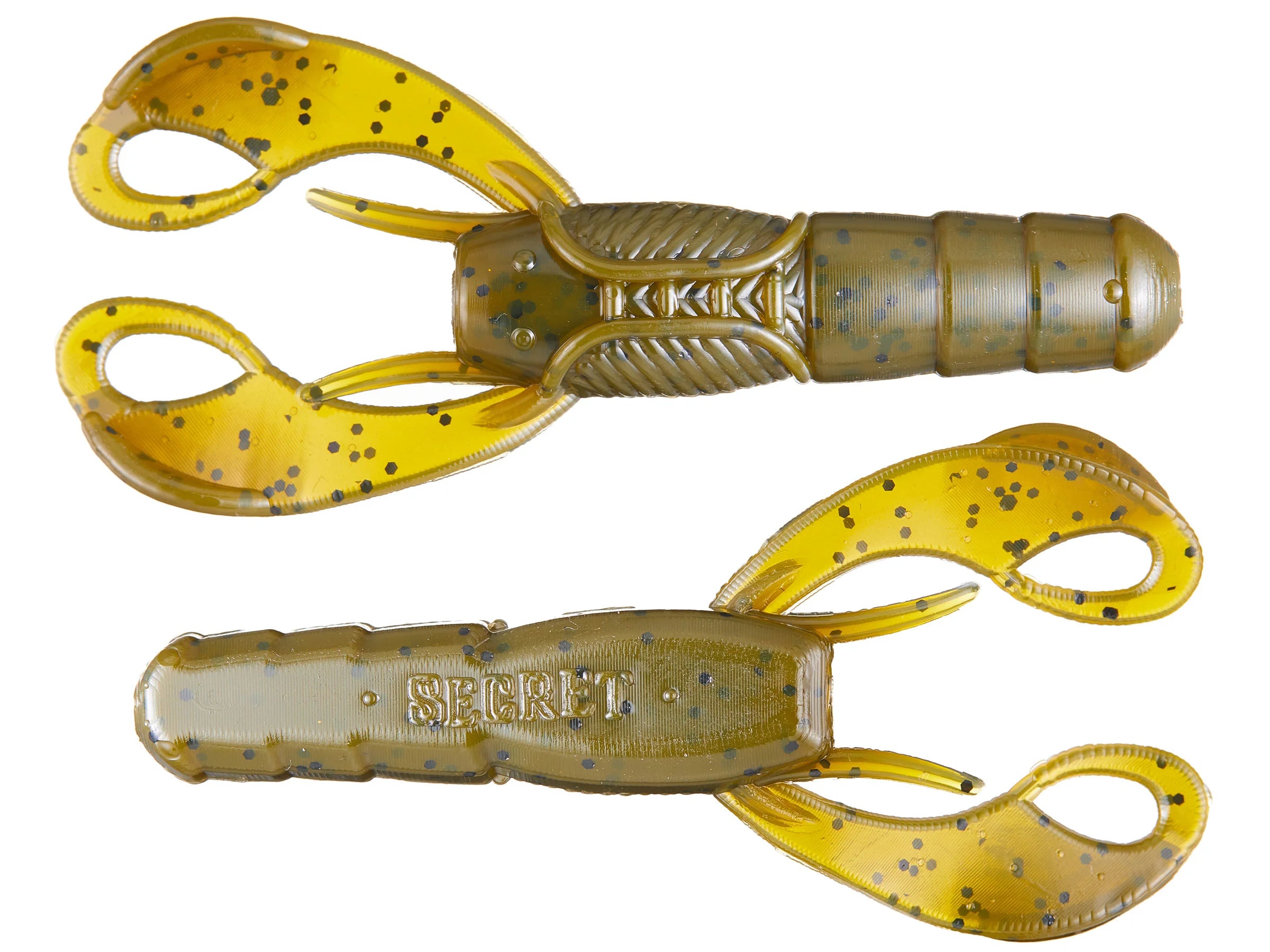 Secret Lures Stupid Craw 3.7" | Green Pumpkin